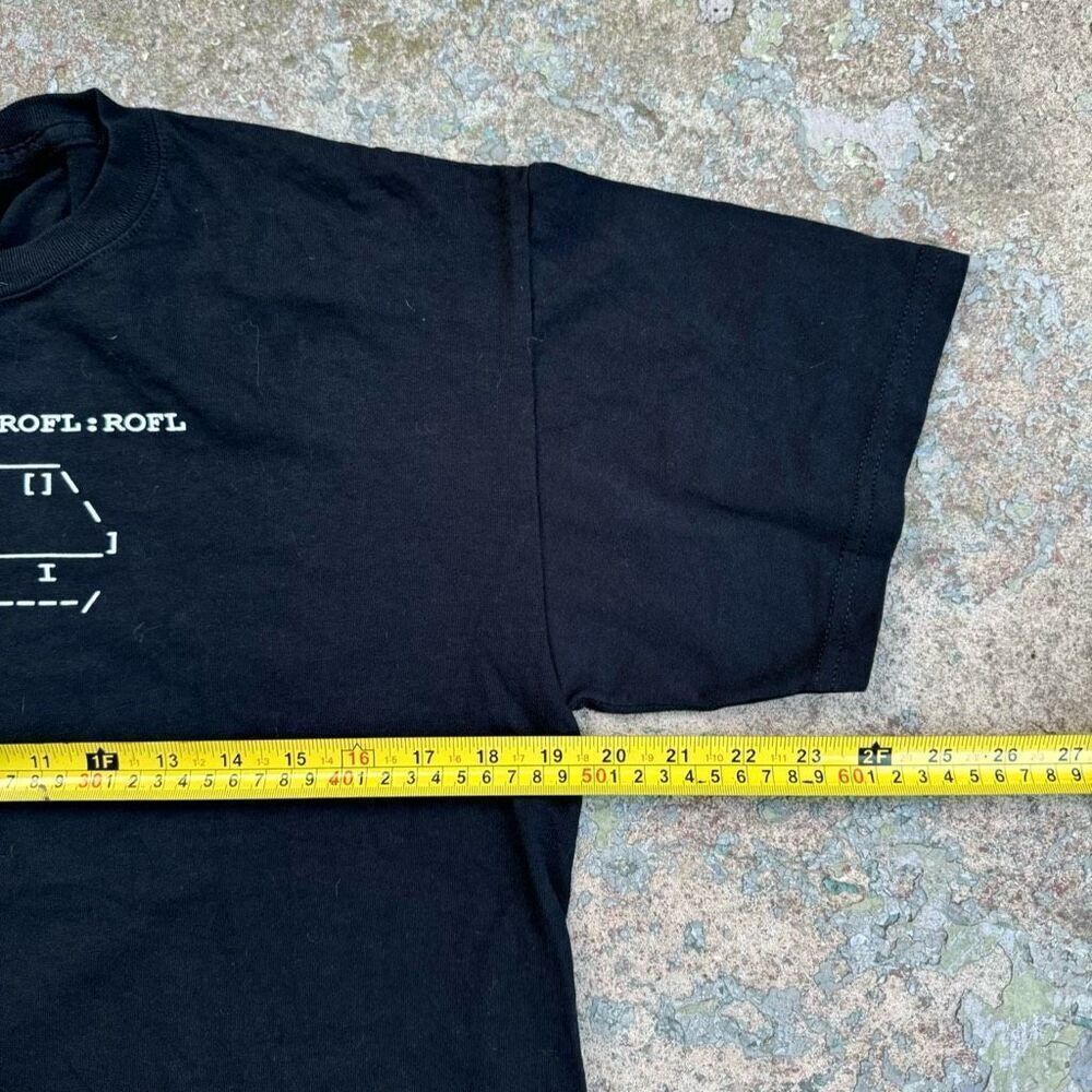 Computer Coding Helicopter Y2k Tech Shirt - image 2